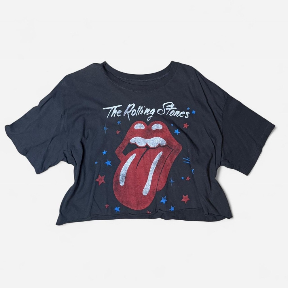 Hollister crop Rolling Stones band tee 100% cotton